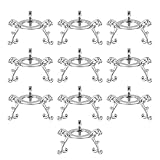 vskikris 10pcs Crystal Ball Display Stand - Silver Sphere Holder for Crystal, Rock & Stands with Display Function - 2 in Metal Tripod Base for 40-80mm Spheres(10-Pack)