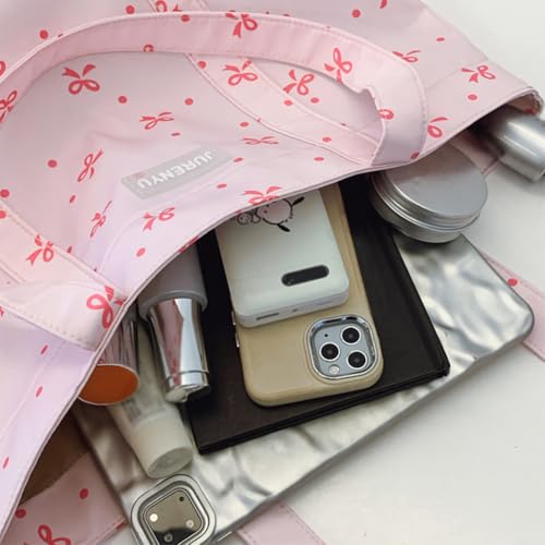 Women Cotton Padded Pattern Shoulder Bag with Large Capacity Commuting Tote Bag Chic Hobo Bag for Shopping Work 7