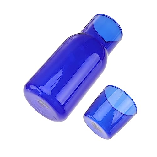 Set Alipis de Jarra y Vaso de Vidrio Color Azul 1L