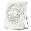 ivoler USB Desk Fan, Mini Portable Quiet Cooling Fan with 3 Speeds for Table, PC, Home, Office, or Travel - White