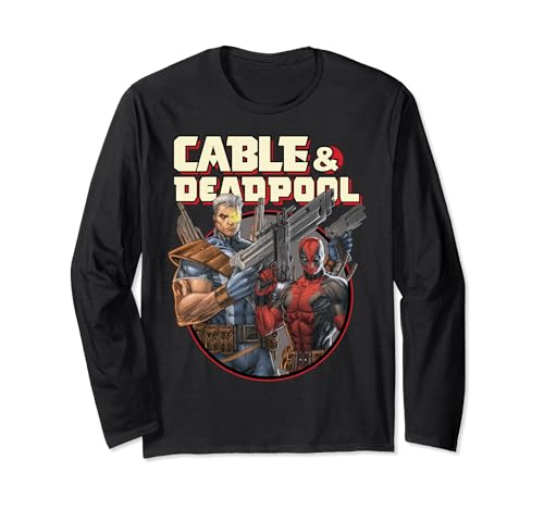 Image of Marvel Deadpool Cable & Deadpool Ready For Action Long Sleeve T-Shirt