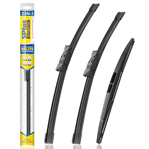 5 PLUS Silicone Windshield Wiper Blades Replacement for 2023 2022 2021 2020 2019 SUBARU Ascent Wiper Blades(Set of 3) Automotive Replacement Windshield Wiper Blades With Water Repellency-26/20/14
