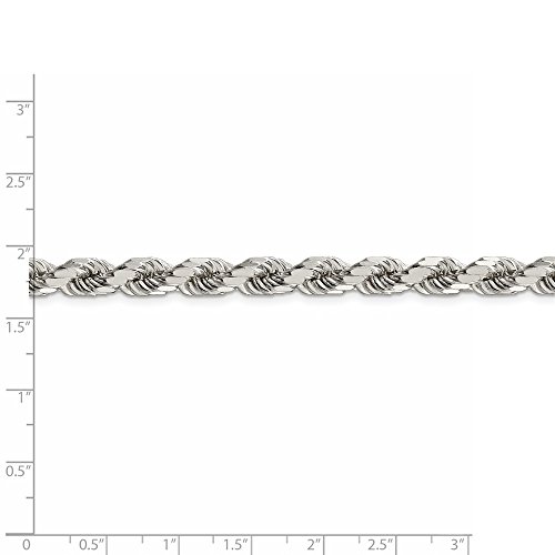 Sonia Jewels 8-Sided Diamond-Cut Sterling Silver Rope Chain #TOP22