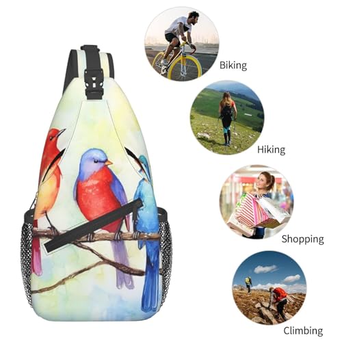 Bolso de Pecho Five Singing Birds Negro miniatura 6