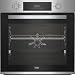 Beko BBIM12300XMPEF Einbau-Backofen, Multifunktionsofen, 72 l Volumen, 10 Funktionen, FlexiCrisp für kontrolliertes Nachbräunen, Pyrolyse, versenkbare Knebel, Cool door, Edelstahl/Schwarz