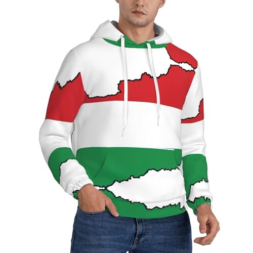 Sweat à capuche avec cordon de serrage et drapeau de la Hongrie