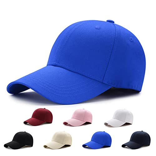 EDOTON Czapka z daszkiem dla kobiet klasyczna regulowana czapka planit na zewnątrz czapki baseballowe sportowe czapki dla kobiet, B-Królewski błękit, Rozmiar uniwersalny