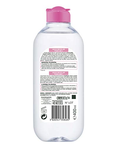 Garnier Micellair reinigingswater, voor alle huidtypes, 400 ml - Afbeelding 3