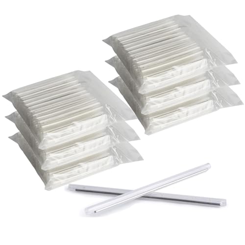 QUNNIE 600pcs Fiber Optic Splice Fusion Sleeves, Fiber Heat Shrink Splice Protector, Fusion Splice Protection Sleeve, 304 Stainless Steel Clear PE Heat Shrinkable Tube, 2.6mm diam, 60mm Length