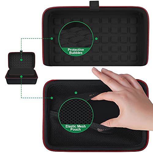 Bovke Hard Gps Case For 6-7 Inch Garmin Drivesmart 76/65/61, Garmin Rv 780/Dezl Otr700/Garmin Catalyst, Gps Navigator System, Extra Space Fit Car Charger, Friction Mount, Usb Cable, Black+Inside Black #TOP3