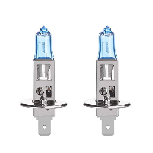 Zoogamo H1 Halogen Headlight Xenon Lightbulb – 12 Volt 55 Watt 5000K Super Bright White Performance Replacement Lamp Bulb (Pair)