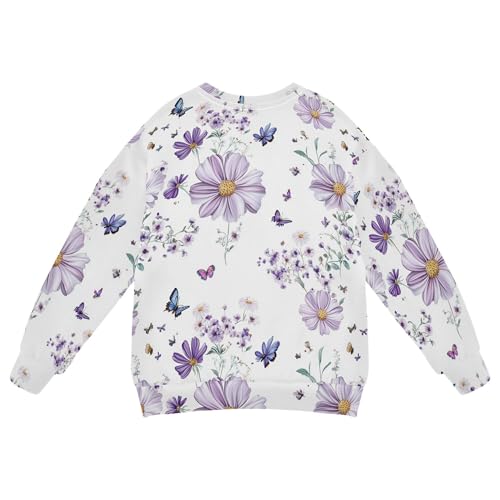 JUNZAN Beauty Osteospermum White Little Kids Sweatshirts Hoodies Long Sleeve Kids Pullover Hoodie Sports 4T2