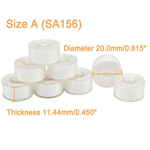 Image of New brothread 25pcs Size A SA156 Prewound Bobbin Thread -20White+5Black | 70D /2(60 Weight), Polyester Thread Sewing Thread, Plastic Sided, Used for Embroidery and Sewing Machine