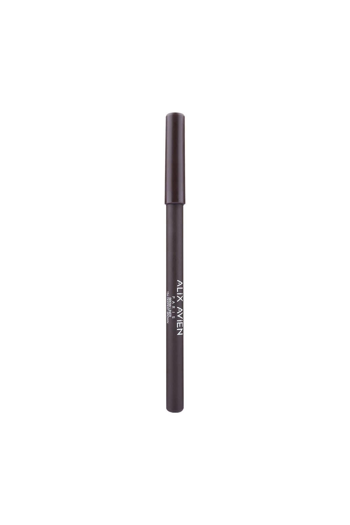 ALIX AVIEN Uzun Süre Kalıcı, Belirginleştirici Şekillendirici Kahve Kaş Kalemi - Brow Liner 154 Deepest Brown