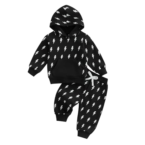 Fernvia Toddler Baby Boy Clothes Long Sleeve Hoodie Sweatshirt and Print Pants Infant 2PCS Fall Winter Outfits Set