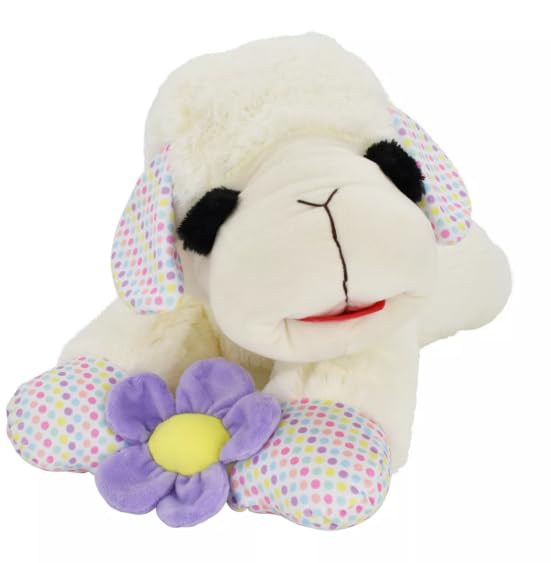 Multipet Jumbo Spring Flower Lamb Chop with Polka Dot Ears and Pa...