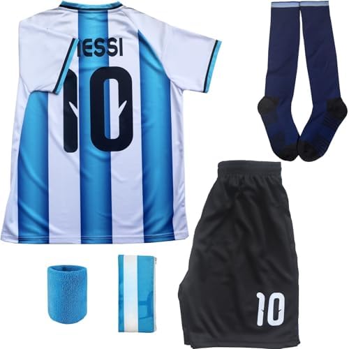 Leo. No #10 Home 2026 Kids Soccer Jersey Kit Set Socks Short Yout...