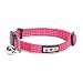 Pawtitas Pet Reflective Cat Collar with Safety Buckle and Bell Pink