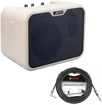 JOYO MA-10B 10W Small Practice Bass Combo Amplifier Portable Bundle with CM-12 Mono 6.35mm Audio Instrument Cable 15Feet