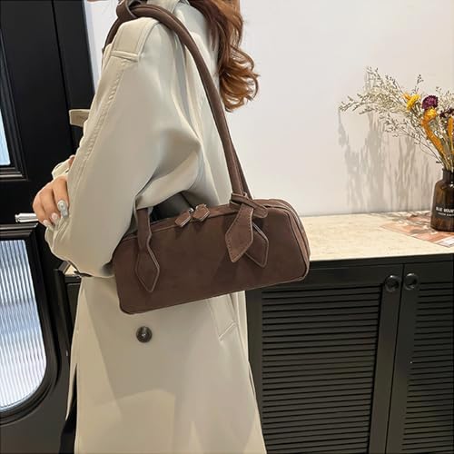 Suede Purse Y2k Vintage Suede Bag Rectangle Shoulder Bag for Women with Bow Detail Soft Trendy Underarm Purse 2025 for Daily2