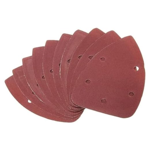 600 Grit 5 Hole Mouse Sand Paper Detail Sander Sanding Disc Triangular Oscillating Multi Tool Sand Sheet Hook & Loop Sanding Pads 98x 140 x 140 mm,10PCS