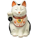 陶彩万福唐草招き猫(右手上げ・大) AM-Y7439