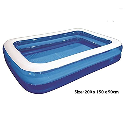 ASAB Large Inflatable Family Paddling Pool | for Kids and Adults | 262x175x50cm | for Garden Parties - Regular Pool