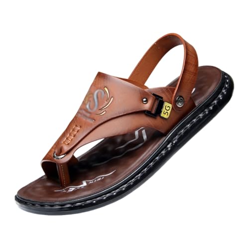 CLSQLXYJZC Mens Orthopedic Sandals, Summer Open Toe Adjustable the Heel Strap Hiking Beach Sandals for Men, Bunion Corrector Non-slip Breathable Flat Shoes, for Outdoor Walking, Leisure, Party