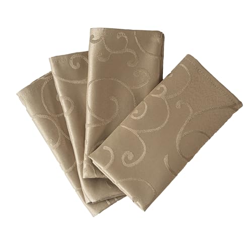 Servilletas de Tela Cuadradas Taupe 18 x 18 Pulg miniatura 1