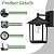 zemty Outdoor Wall Light Fixtures, Matte Black Exterior Front Porch Light with E26 Socket, Waterproof Exterior Wall Sconce Lighting Lamp for House, Doorway, Garage,2Pack(Bulb Not Include)