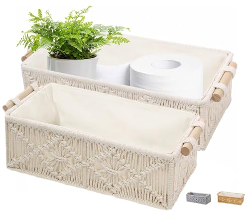 2er-Pack Aufbewahrungskörb Boho Körbchen (34x16.5x9.8cm und...