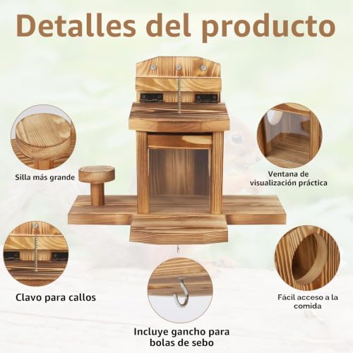 Comedero para ardillas de jardin de invierno exterior Diealles Shine 5