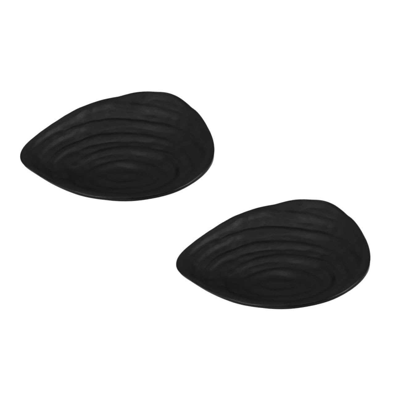 ABOOFAN 2Pcs Black Sushi Serving Trays Versatile Food Plates for Parties Kitchen Outdoor Use Odorless Easy to Clean Stylish Dinnerware