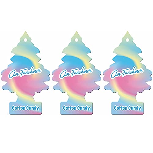Little Trees Air Freshener Tree LTZ046 Cotton Candy Fragrance For Car Home Boat Caravan - Triple Pack