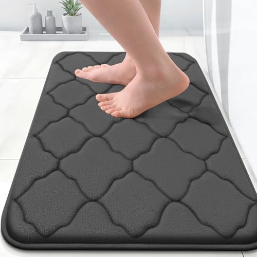OLANLY Memory Foam Bath Mat Rug 24x16, Ultra Soft and Absorbent...