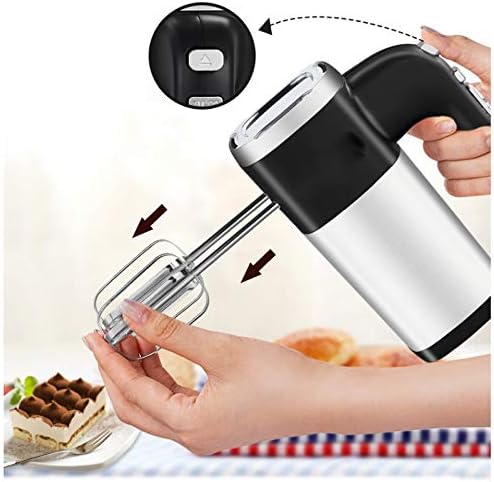 5-Speed 500W Electric Handheld Mixer Handheld Kitchen Dough Blender Double-Head Eggbeater