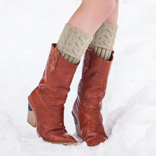 Image of Clothirily Boot Socks for Women, Knitted Leg Warmers for Winter Boots