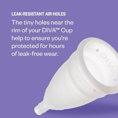 Image of DIVA Cup - Medical Grade Silicone Cup for Period Care - Reusable Menstrual Cup - Up to 12 Hours of Continuous Wear - Model 0 (for Slim Vaginal Canals & First-Time Users)