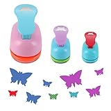 TECH-P Set of 3PCS (2 inch+1.5 inch+1inch) Craft Punch Set Paper Punch Paper Punch Tool Eva Punches for Making Arts Crafts Projects Cards Scrapbooking Garland Hanging Decorations (Butterfly)