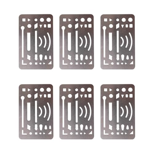 EXCEART 6 Pcs Erasing Template Metal Drawing Erasers Circle Template Metal Drafting Tools Erasing Shield Template Sketching Mechanic Tools Drawing Template Construction Supplies Mechanical