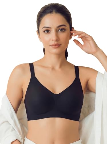 Image of Tweens Cotton Padded Bonded Bra for Women | Full Coverage Wire-Free Bra | Seamless No-Dig Comfort | Breathable Cotton | Elastic-Free Bottom Band & Side Wings | Pack of 1|