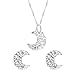 Produktbild Córdoba Jewels | Set aus Kette und Ohrstecker in 925 Sterling Silber Design Luna Eislöffel