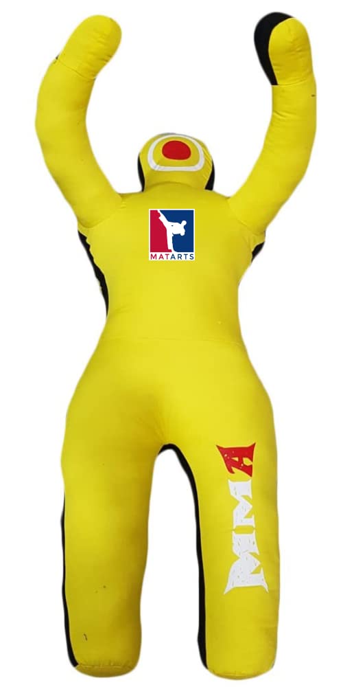 Matart - Sac de frappe pour enfant - Style judo - Jaune - 119,4 cm