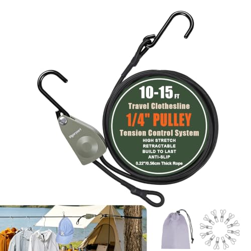 Vigorport Retractable Travel Clothesline, Heavy Duty Pulley Clothes Line - image 1