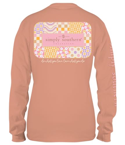 Simply Southern Youth | Do What You Love, Love What You Do | Preppy and Stylish Girl’s Cafe Relaxed-Fit Large Long Sleeve T-Shirt