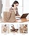 LOVEVOOK Puffer Tote Bag for Women, Fits 15.6 Inch Laptop bag Quilted Women Tote Bag with Zipper, Large Puffy Work Bag Purse Shoulder Bag for Travel Gym Everything Weekend, Brown