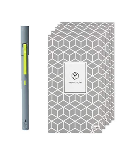 NEO SMARTPEN M1 Bluetooth Digital Pen (Grey) Bundle with 5-Pack of N Memo