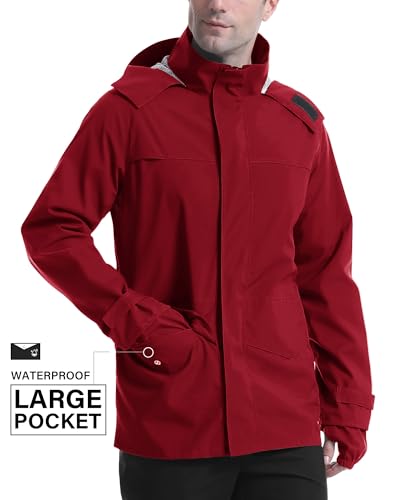 iCreek Rain Jacket Men's Lightweight with Hood Packable Waterproof Raincoat Breathable Antistorm Jacket Windbreaker2
