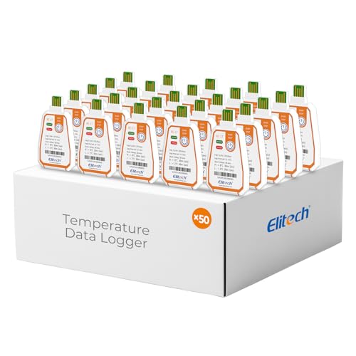 Image of Elitech 50Pack USB PDF Data Logger Recorder Single-use Disposable, up to 120 Days Transportation, Temperature Monitoring Report -22~158℉ RC-17