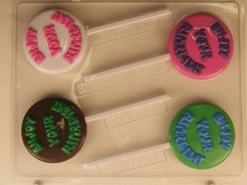 Miniatura 1 de "Disfrute de su jubilación" en el molde circular del caramelo de la piruleta del fondo OVR055